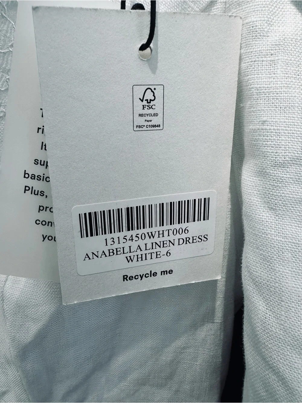 Reformation Anabella Linen Mini Dress NWT - Picture 5 of 5